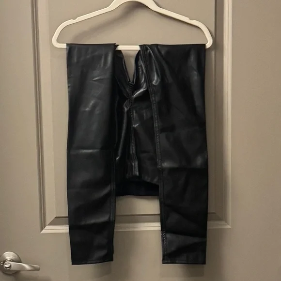 Rag & Bone Nina High Waist Pull On Faux Leather Skinny Pants, Black - Picture 9 of 11